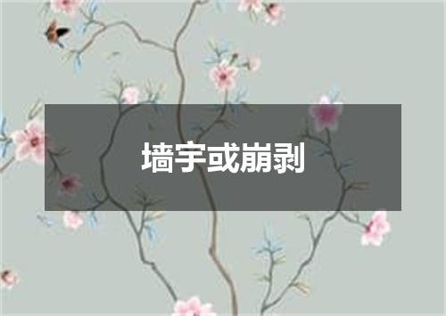 墙宇或崩剥
