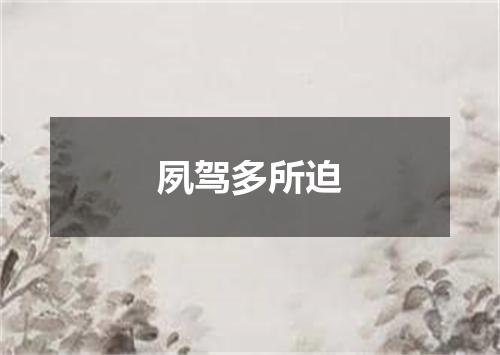 夙驾多所迫
