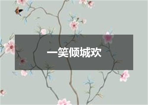 一笑倾城欢