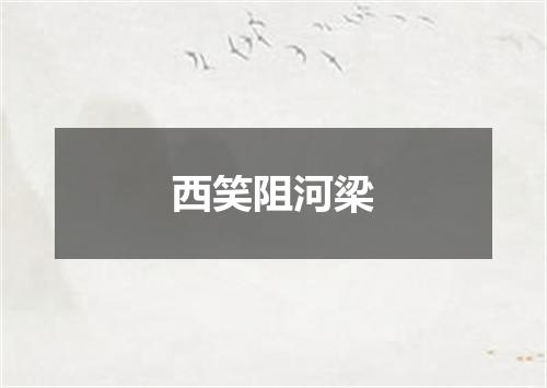 西笑阻河梁