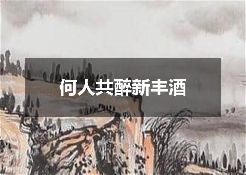 何人共醉新丰酒