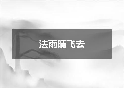 法雨晴飞去
