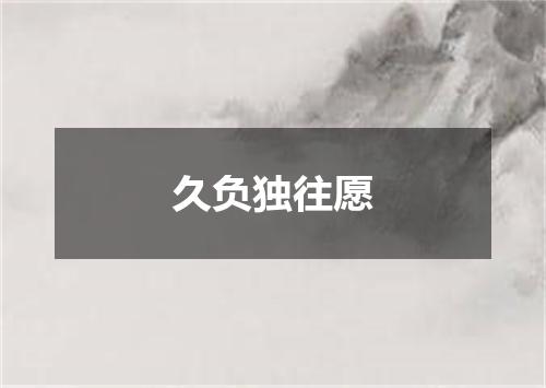 久负独往愿