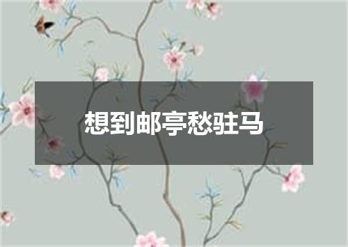 想到邮亭愁驻马