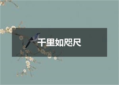 千里如咫尺