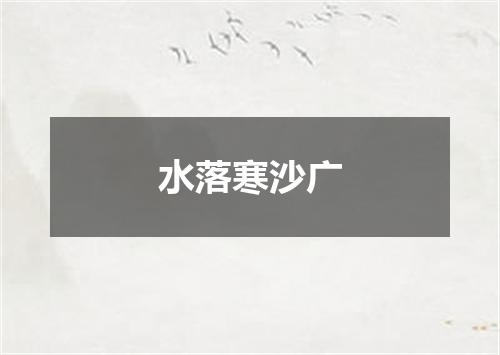 水落寒沙广