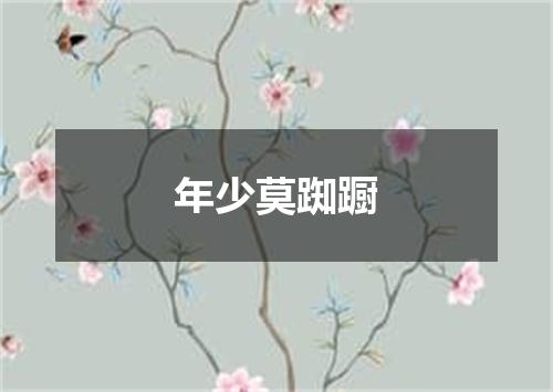 年少莫踟蹰