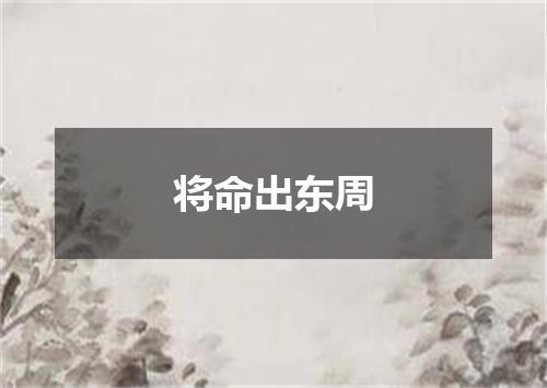 将命出东周