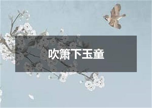 吹箫下玉童