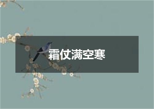 霜仗满空寒