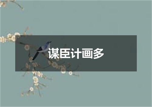 谋臣计画多