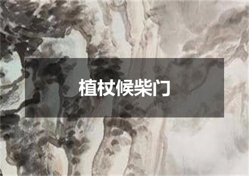 植杖候柴门