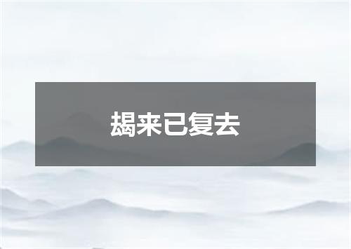 朅来已复去
