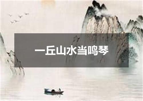 一丘山水当鸣琴