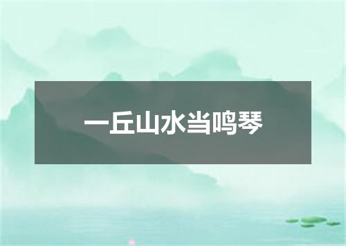 一丘山水当鸣琴