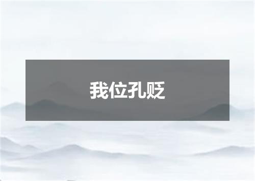 我位孔贬