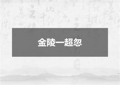 金陵一超忽