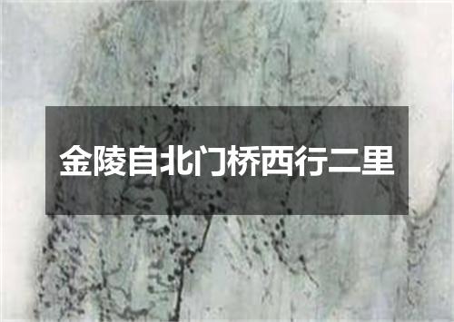金陵自北门桥西行二里