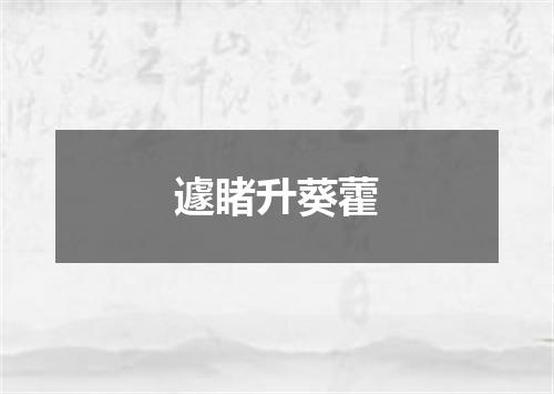 遽睹升葵藿