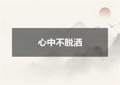 心中不脱洒