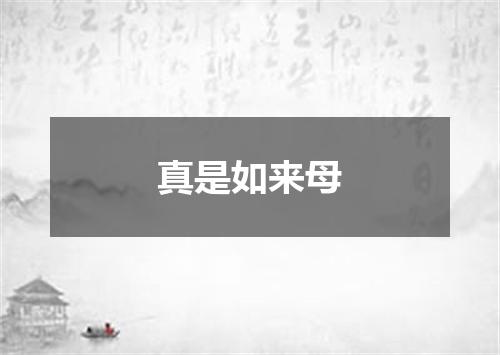 真是如来母