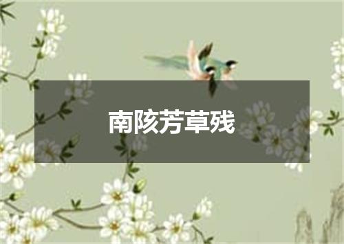 南陔芳草残