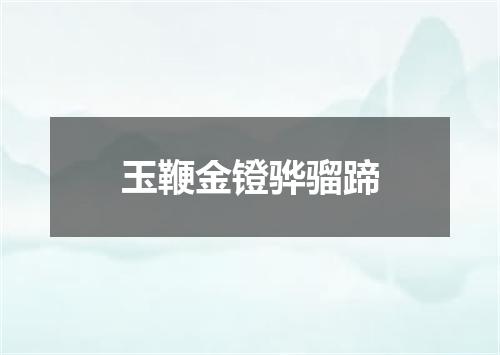 玉鞭金镫骅骝蹄