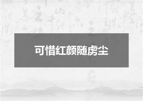 可惜红颜随虏尘