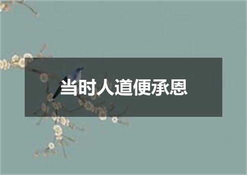 当时人道便承恩