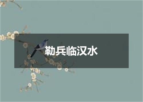 勒兵临汉水