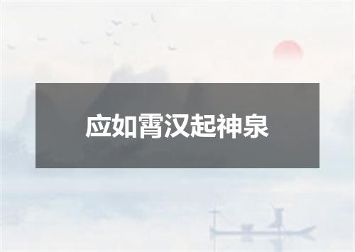 应如霄汉起神泉