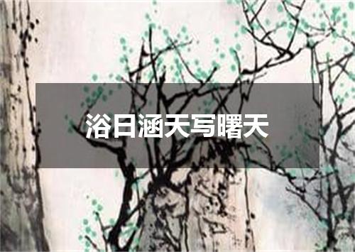 浴日涵天写曙天