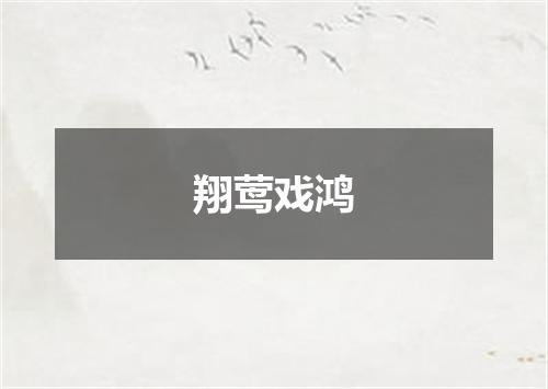 翔莺戏鸿