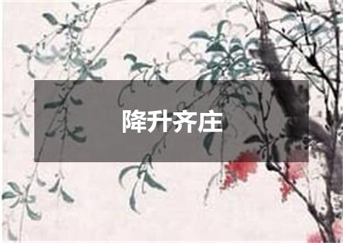 降升齐庄