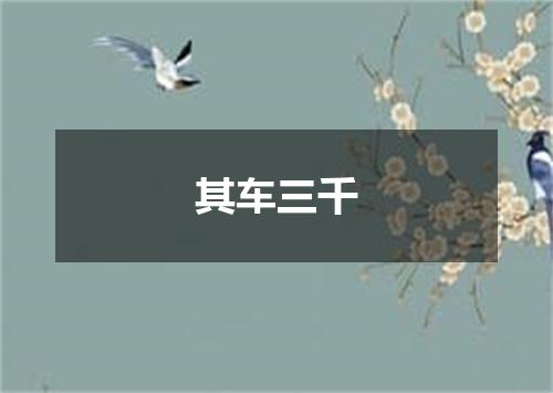其车三千