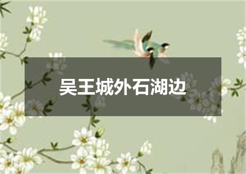 吴王城外石湖边