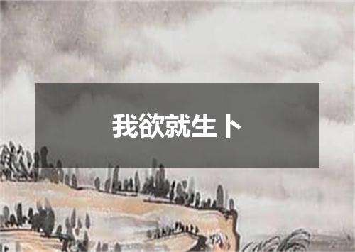 我欲就生卜