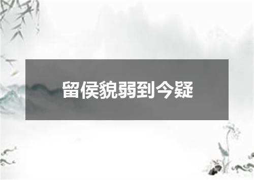 留侯貌弱到今疑