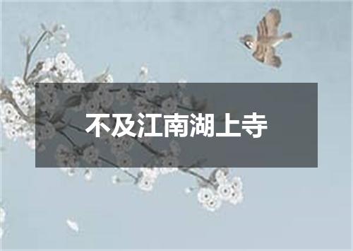 不及江南湖上寺