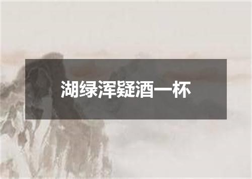 湖绿浑疑酒一杯