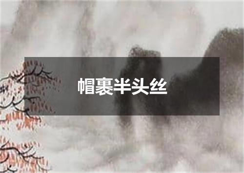 帽裹半头丝