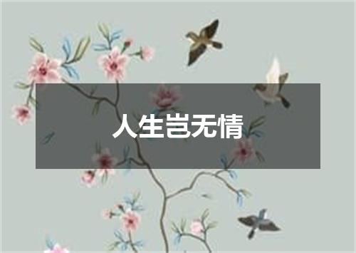 人生岂无情