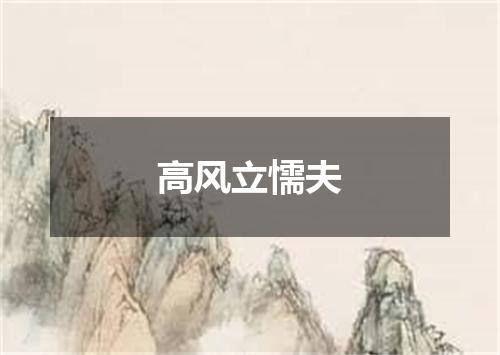 高风立懦夫