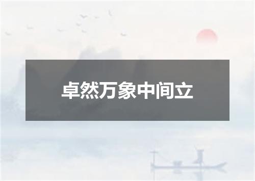 卓然万象中间立