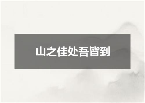 山之佳处吾皆到