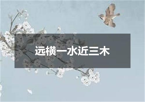 远横一水近三木