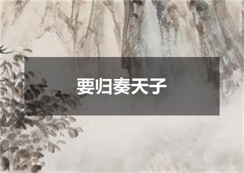 要归奏天子