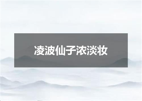 凌波仙子浓淡妆