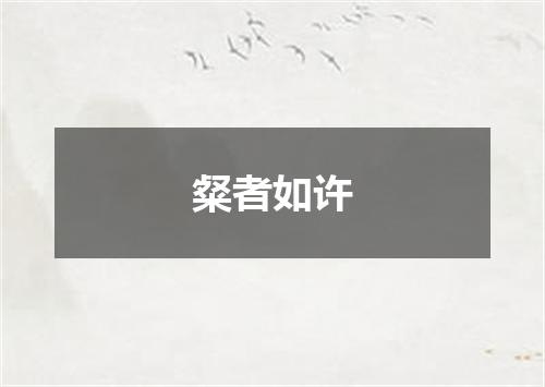 粲者如许