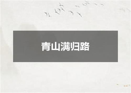 青山满归路